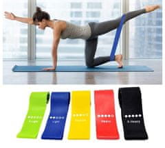 Netscroll 5x elastični trakovi za vadbo, vadbene elastike različnih težavnostnih stopenj, elastike za vadbo so primerne za fitnes, jogo, pilates, utrjevanje celotnega telesa, SportStar