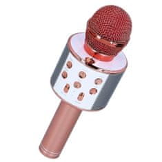 MG Bluetooth Karaoke mikrofon z zvočnikom, roza zlata