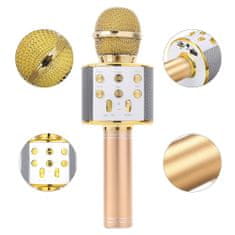 MG Bluetooth Karaoke mikrofon z zvočnikom, zlato