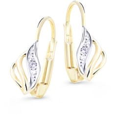Cutie Diamonds Luksuzni dvobarvni zlati uhani z diamanti DZ8024-55-00-X-1
