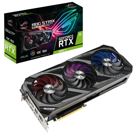 ASUS ROG Strix GeForce RTX 3060 Ti OC grafična kartica, 8 GB GDDR6 (ROG-STRIX-RTX3060TI-O8G-GAMING)