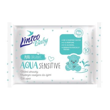 LINTEO Baby Aqua Sensitive vlažni robčki 10 kosov