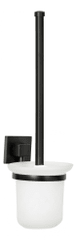 Fackelmann New York držalo za WC, 11,5x38x15 cm, mat črno