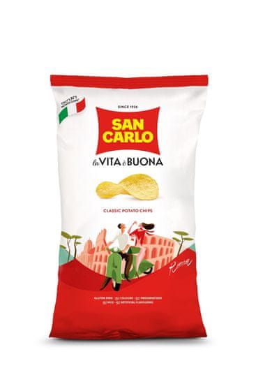 San Carlo čips, slani, 5 x 180 g