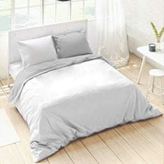 Helieli posteljnina, bela/siva