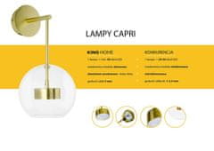 KINGHOME Stenska svetilka CAPRI WALL 4 zlata - 60 LED, aluminij, steklo