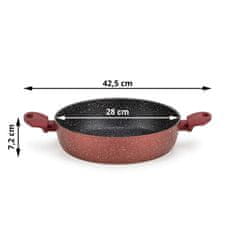 Rosmarino Lava Stone Grape ponev z dvema ročajema, 28 cm