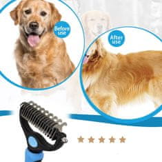 HARLEY® Krtača za pse, dvostranska krtača za odstranjevanje odvečne dlake | DETANGLE