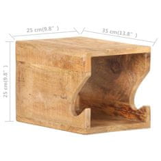 Vidaxl Stensko stojalo za kolo 35x25x25 cm trden robusten mangov les