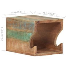 Vidaxl Stensko stojalo za kolo 35x25x25 cm trden predelan les