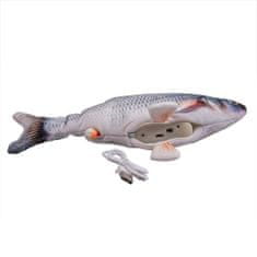 Duvo+ Catch `n play fish 28x13x5cm interaktivna mačja igrača premikajoča se riba