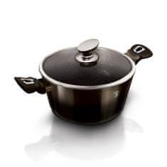 Berlingerhaus Pekač z marmornato površino 24 cm Shiny Black Collection 2 pokrova BH-6605