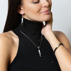 Partnerska zapestnica Shamballa Black & White z edinstvenim biserom Lampglas BSHX11