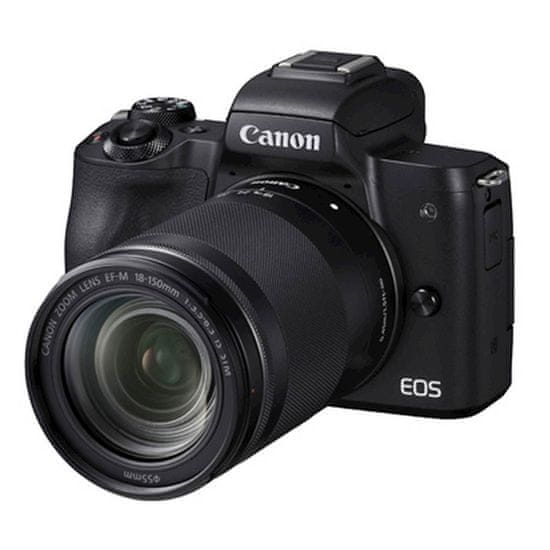 Canon EOS M50 II fotoaparat + objektiv 18-150 IS, črn - Odprta embalaža