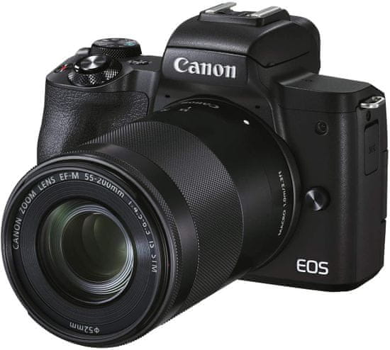 Canon EOS M50 II fotoaparat, 15-45 ISC+ 55-200, črn