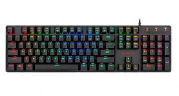 Redragon Shrapnel K589 mehanska tipkovnica, RGB, modra stikala