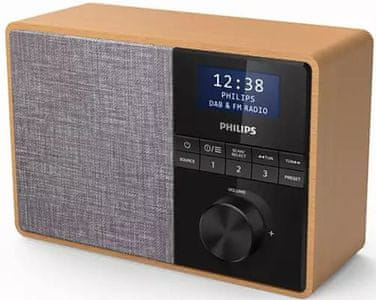 sodoben brezžični radio philips tar5505 dab fm radio bluetooth tehnologija timer kuhinja čisti zvok 5 watt moč skupno napajanje lcd zaslon