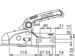 Sklep AK 161 + Mehko Dock, 1600 kg / 50 mm, AL-KO