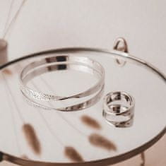 Hot Diamonds Srebrn prstan z diamantom Quest DR219 (Obseg 54 mm)