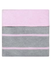 Womar Otroška bombažna odeja 75x100 sivo-rožnata