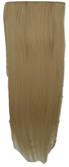 Vipbejba Sintetični clip-on lasni podaljški na 1 zaveso, ravni, zlato pramenasto blond F12
