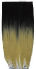 Vipbejba Sintetični clip-on lasni podaljški na 1 zaveso, ravni, ombre črno-blond S11