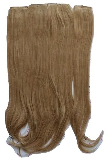 Vipbejba Sintetični 200g clip-on lasni podaljški na 3 zavese, ravni, blond karamela #18/24