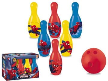 Mondo Otroški kegljaški set Mondo Spiderman, 6 kegljev + krogla, 3+