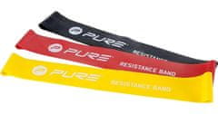 Pure2Improve Uporna fitnes aerobna guma P2I SET 3 kosi - 30 x 5 cm