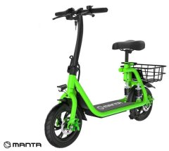 Manta MES1201H Flinston II električni skiro, 30,5 cm (12), črno-zelen