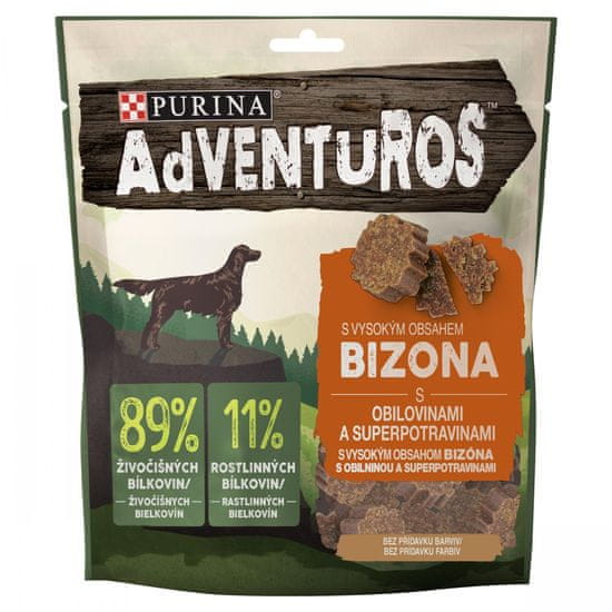 Adventuros Adventuros pasji priboljški, z bizonom in brusnično omako, 6x 90 g