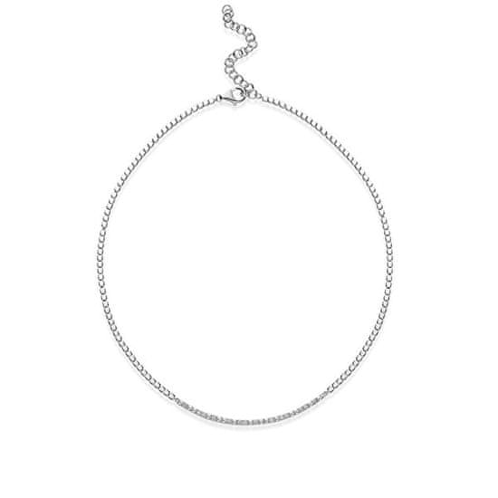 Rosato Elegantna srebrna ogrlica s kubičnimi kockami kubike RZC038