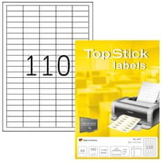 Herma Top Stick 8727 etikete, 38,1 x 12,7 mm, bele, 100/1