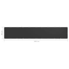 Vidaxl Balkonsko platno antracitno 90x500 cm oksford blago