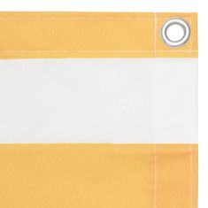Greatstore Balkonsko platno belo in rumeno 90x500 cm oksford blago