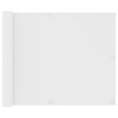 Greatstore Balkonsko platno belo 75x600 cm oksford blago