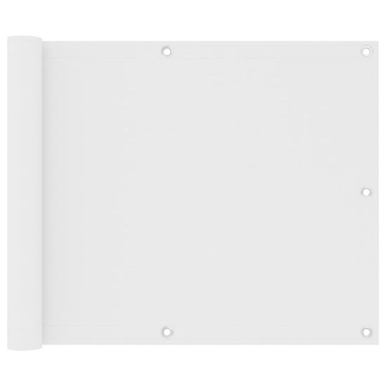 Greatstore Balkonsko platno belo 75x500 cm oksford blago