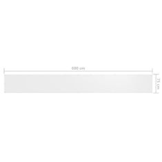 Greatstore Balkonsko platno belo 75x600 cm oksford blago