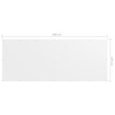 Greatstore Balkonsko platno belo 120x300 cm oksford blago