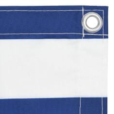 Greatstore Balkonsko platno belo in modro 90x600 cm oksford blago