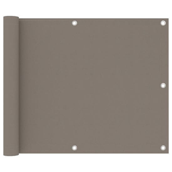 Vidaxl Balkonsko platno taupe 75x600 cm oksford blago