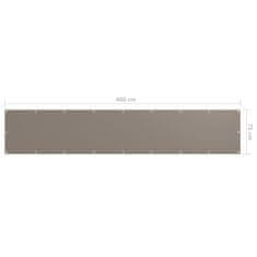 Greatstore Balkonsko platno taupe 75x400 cm oksford blago