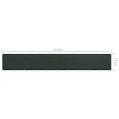 Greatstore Balkonsko platno temno zeleno 75x500 cm oksford blago