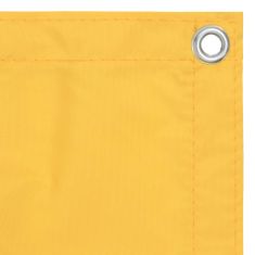 Greatstore Balkonsko platno rumeno 75x600 cm oksford blago