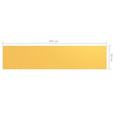 Vidaxl Balkonsko platno rumeno 90x400 cm oksford blago