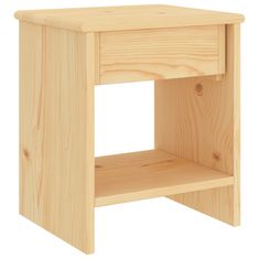 Vidaxl Nočna omarica svetli les 35x30x40 cm trdna borovina