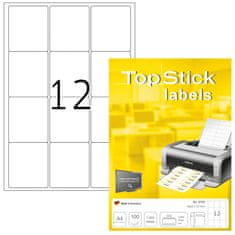 Herma Top Stick 8726 etikete, 63,5 x 72 mm, bele, 100/1