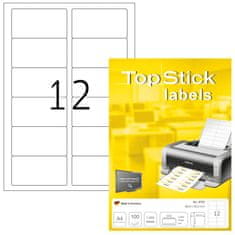 Herma Top Stick 8725 etikete, 88,9 x 46,6 mm, bele, 100/1