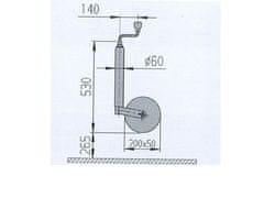 Podpora kolo 500 kg / 60 mm, AL-KO