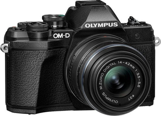 Olympus kompaktni digitalni fotoaparat E-M10 III S 1442II R Kit Black, črni